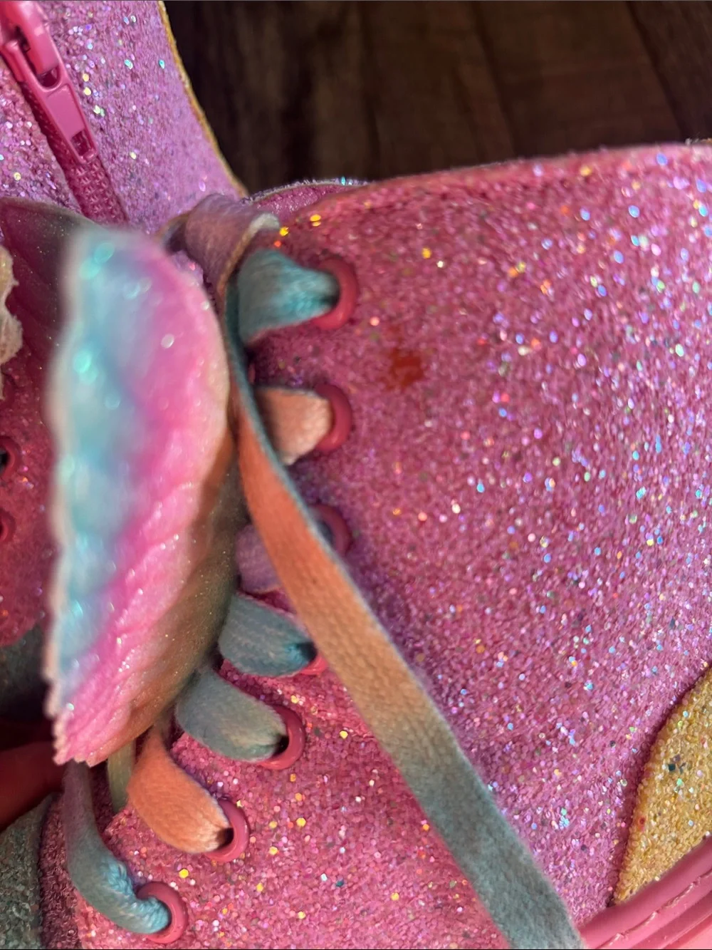 Rainbow glitter shoes